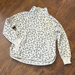 Leopard Print Pullover Fleece